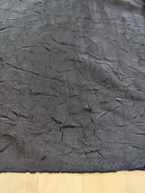 Black Crushed Charmeuse Polyester Fabric - Black, Crushed Finish, 54" Width (1 Yard)