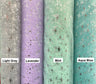 Foil Star Polyester Organza Fabric - Multiple Colors, Silver Foil Stars, 58/59" Width (1 Yard)
