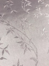 Ice Pink Metallic Vine Polyester Brocade Fabric - Ice Pink, Metallic Silver Vine Pattern, 58/59" Width (1 Yard)