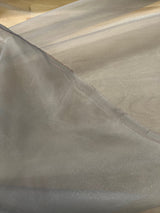 Crystal Organza Polyester Fabric - Gray Sheer, 58/59" Width (1 Yard)