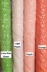 Foil Star Polyester Organza Fabric - Multiple Colors, Silver Foil Stars, 58/59" Width (1 Yard)