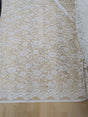 Floral Off White Lace Polyester/Nylon Fabric - Off White, Floral Pattern, 56/57" Width (1 Yard)
