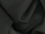 Poly Poplin Polyester Fabric - Black Solid, 58-59" Width (1 Yard)