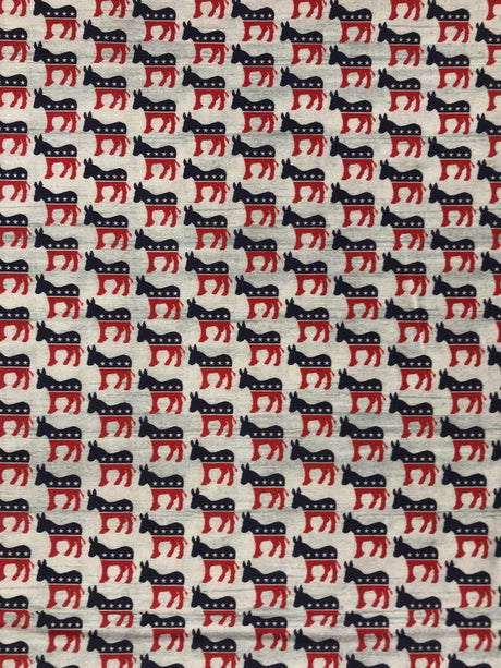 Benartex Donkeys Cotton Fabric - Light Gray Donkey Print, 44/45" Width (1 Yard)