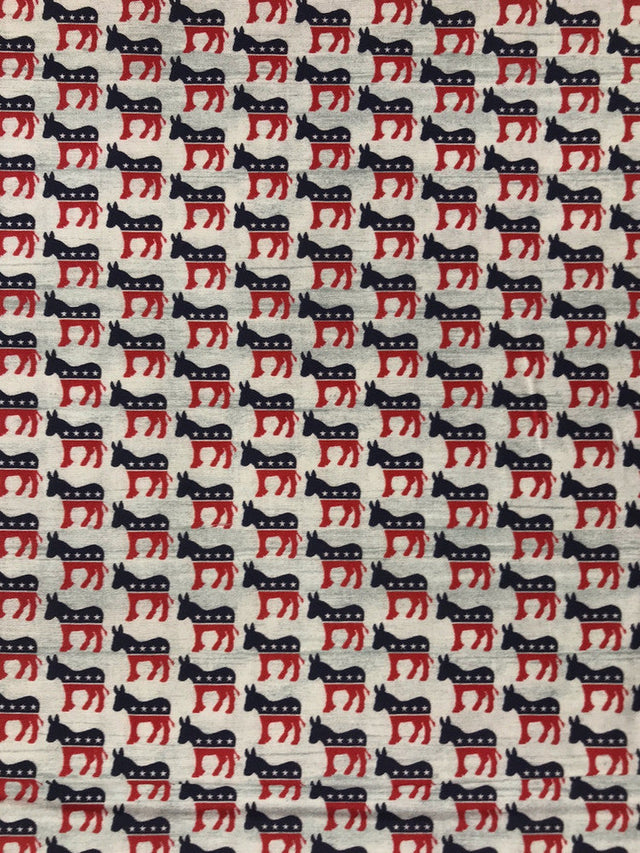Benartex Donkeys Cotton Fabric - Light Gray Donkey Print, 44/45" Width (1 Yard)