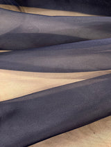 Crystal Organza Polyester Fabric - Navy Blue, Sheer With Shine, 58/59" Width (1 Yard)