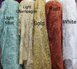 Bridal Lace With Sequins Polyester Lace Fabric - Multiple Colors, Corded Floral, Scalloped Edges, 50/51" Width (1 Yard)