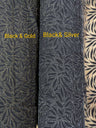 Black Velvet Flocking Lace Polyester Lace Fabric - Glitter Accent, Stretch Mesh, 59/60" Width (1 Yard)
