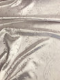 Ice Pink Metallic Vine Polyester Brocade Fabric - Ice Pink, Metallic Silver Vine Pattern, 58/59" Width (1 Yard)