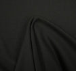 Fleece Rib Solid Black Polyester Cotton Fabric - Black, 54" Width (1 Yard)