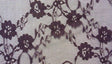 Floral Lace 6L070 Eggplant Lace Fabric - Eggplant Floral Pattern, 58/60" Width