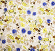 Chiffon Crinkle Flower Print 849 13117 Yellow/Blue Polyester Fabric - Flower Print, 53" Width (1 Yard)