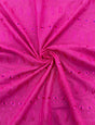 Fuchsia Medium Eyelet Polyester Cotton Fabric - Fuchsia, Small Eyelets, 41"-42" Width