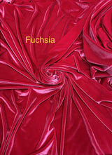 Hot Pink Stretch Velvet Fabric - Hot Pink, 58"-60" Width
