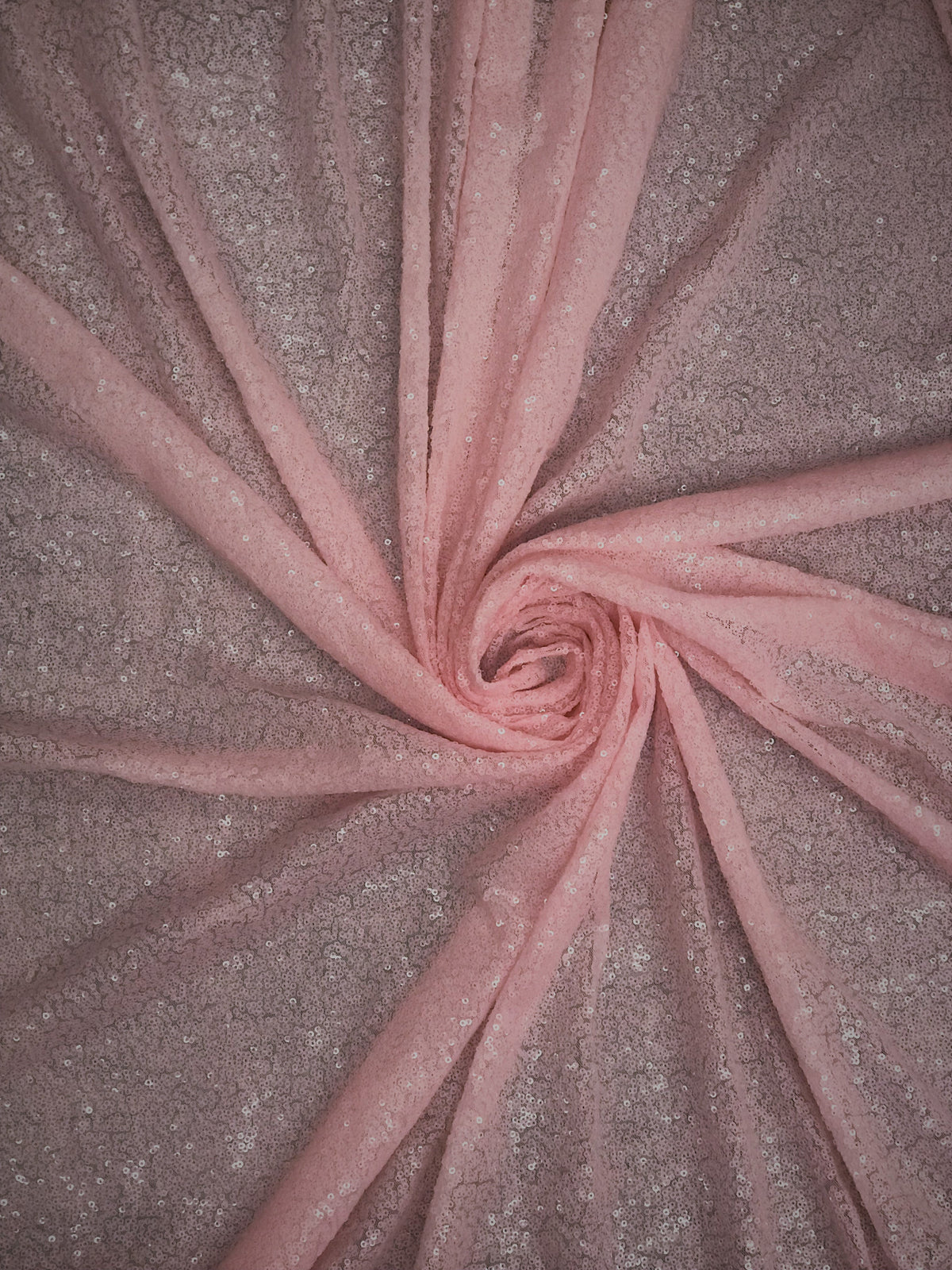 Pink Glitz Sequins Polyester Fabric - Pink Mini Metallic Disc Sequins, 52/54" Width