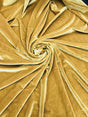 Mustard Gold Stretch Velvet Fabric - Mustard Gold, Solid, 58"-60" Width (1 Yard)