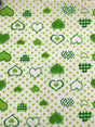 Green Hearts Poly Cotton Fabric - Green Hearts Print, 59/60" Width (1 Yard)