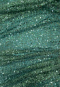 BPS Mesh Lace Polyester Fabric - Hunter Green Beads, Pearls, Sequins, 60" Width (1 Yard)