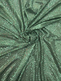 Hunter Green Small Confetti Sequin Polyester Fabric - Hunter Green Confetti Dots, 42" Width (1 Yard)