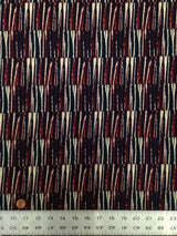 Abstract Geometric Lines Pattern On Stretch Ity Knit Jersey Polyester Spandex Fabric - Abstract Geometric Lines, Multi Color, 58 To 60 Inches Wide