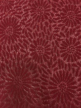 Polyester Spandex Textured Fabric - Fukuro Dull Foil Daisy Flowers Design, 60" Width