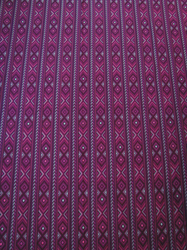 Nylon Spandex Fabric - Medium Weight Geometric Design, 58" To 60" Width