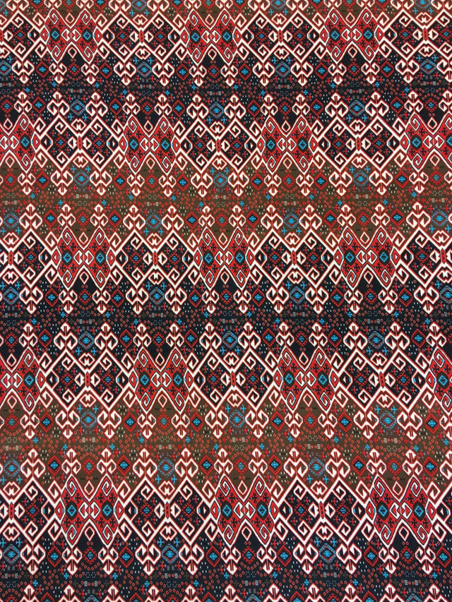 Polyester Spandex Fabric - Geometric Design, 58-60" Width