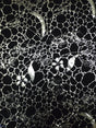 Polyester Spandex Fabric - Silver Floral Geometric Foil Design, 58" To 60" Width