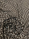 Polyester Spandex Single Span Geometric Print Fabric - Black, Brown, Silver Trans, 58"-60" Width
