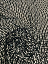 Polyester Spandex Single Span Geometric Print Fabric - Black, Brown, Silver Trans, 58"-60" Width