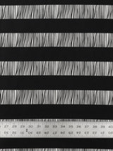 Polyester Single Spun Polyester Fabric - Black/White Stripes, 58-60" Width