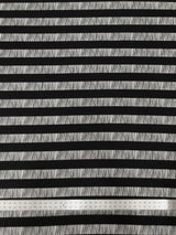 Polyester Single Spun Polyester Fabric - Black/White Stripes, 58-60" Width