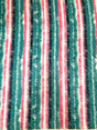 Polyester Spandex Fabric - 2 Way Stretch, Stripes, Shiny Foil Design, Teal/Pink, Orange/Yellow, 58-60" Width