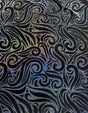 Swirl Hologram Snake Design Foil Polyester Spandex Velvet Fabric - Holo Black, Snake Scale Holographic Design, 58"-60" Width