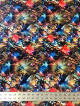Spiral Abstract Multi Color Design Polyester Spandex Fabric - Multi Color Spiral Abstract, 58"-60" Width