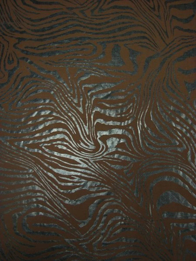 Polyester Spandex Fabric - Shiny Foil Zebra Design, 58 To 60 Inches Wide