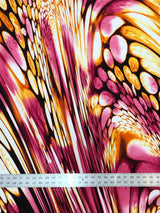 Colorful Abstract Design Polyester Spandex Fabric - Abstract Print, Multi Color, 58"-60" Width