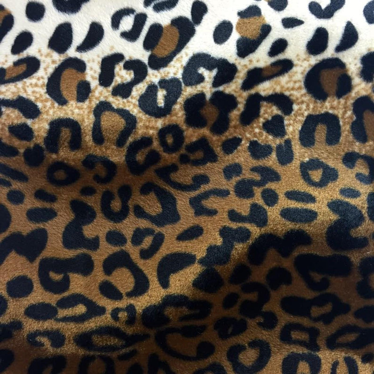 1 Yard Leopard Print Velboa Faux Fur 100% Polyester
