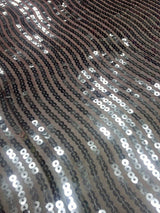 1 Yard Coral Taffeta Fabric with Hypnotic Sequins 50/52 Inch Width