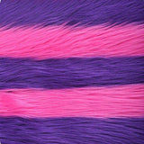 1 Yard Striking Striped Long Pile Faux Fur Fabric 58"/60" Width