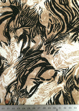 Animal Print W/ Shiny Gold Faux Sequins Ponte De Roma Polyester Spandex Fabric - Animal Print, Shiny Gold, 58"-60" Width