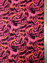 Fantastic Storm Swirl Polyester Spandex Fabric - Hot Pink, Orange Swirl Pattern, 58"-60" Width