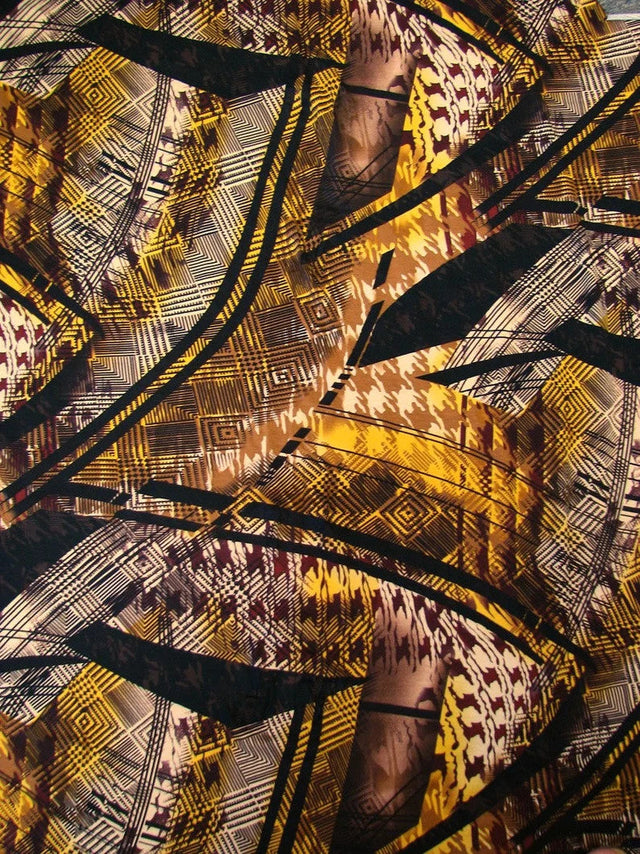 Modal Rayon Spandex Fabric - Abstract Design, Medium Weight, 58/60" Width