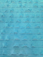 1" Ruffles Polyester Spandex Fabric - Aqua Onion Skin Ruffles, Semi-Sheer, 52" To 54" Width