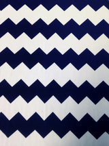 Polyester Bulgari Spandex Fabric - Big Chevron Design, Light Weight, 2-Way Stretch, 58"-60" Width