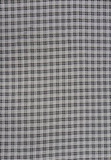 Polyester Spandex Double Knit Fabric - Black And Ivory Plaid Design, 56" Width