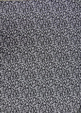 Polyester Spandex Double Knit Fabric - Black Abstract Design, 56" Width (1 Yard)