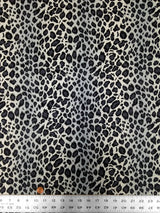 Leopard Animal Print Nylon Spandex Fabric - Shiny Tricot, Leopard Print, 58"-60" Width