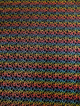 Polyester Spandex Velvet Fabric - Multi Foil Hologram Effect Swirl Design, 58 To 60 Inches Wide