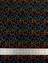 Polyester Spandex Velvet Fabric - Multi Foil Hologram Effect Swirl Design, 58 To 60 Inches Wide